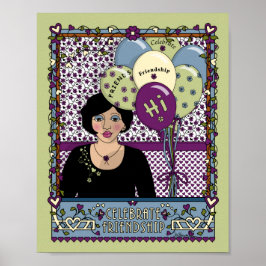 Póster Celebrar la amistad_ Cartel de 8x10