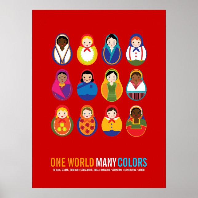Póster Celebrar la cultura y la diversidad un mundo mucho (Frente)