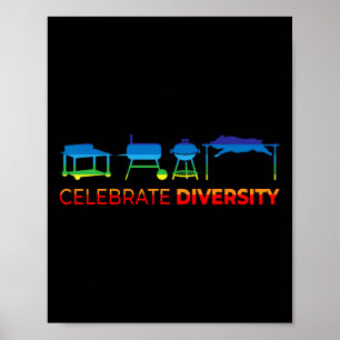 Póster Celebrar la Diversidad - Barbacoa