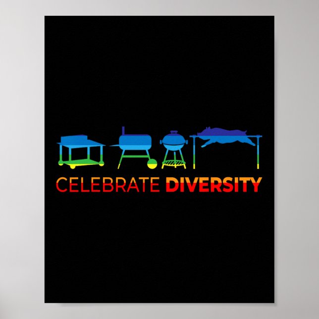 Póster Celebrar la Diversidad - Barbacoa (Frente)