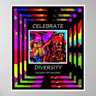 Póster Celebrar la diversidad - Inclusión NO exclusión