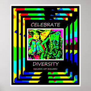 Póster Celebrar la diversidad - Inclusión NO exclusión