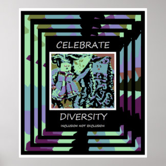 Póster Celebrar la diversidad - Inclusión NO exclusión