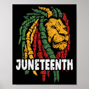Póster Celebrar la libertad de los Leones Africanos de Ju