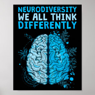 Póster Celebrar la neurodiversidad que todos pensamos de