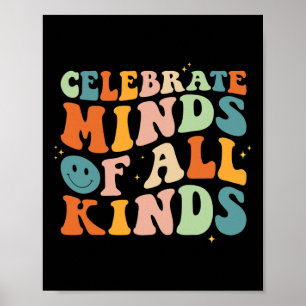 Póster Celebrar Las Mentes De Todo Tipo De Autismo De Sal