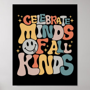 Póster Celebrar Las Mentes De Todo Tipo De Autismo De Sal