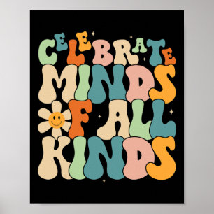 Póster Celebrar Las Mentes De Todo Tipo De Autismo De Sal