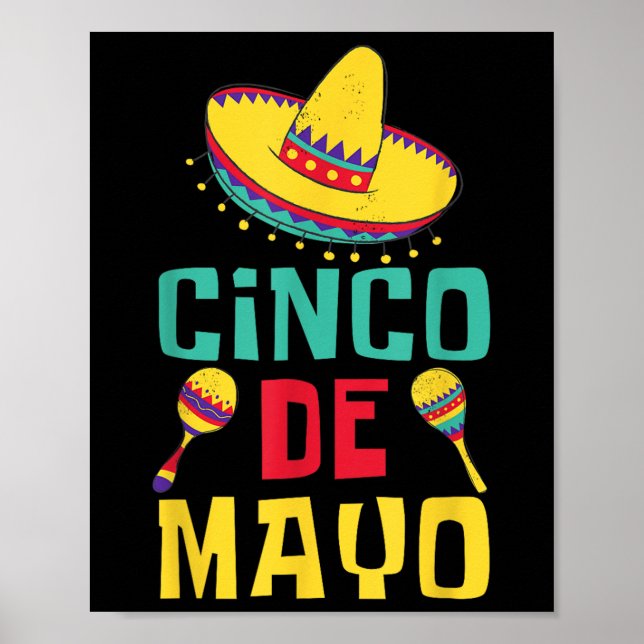 Póster Celebrati Fiesta mexicana de Cinco De Mayo Fiesta (Frente)