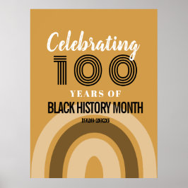 Póster Celebrating 100 Years Of Black History Month