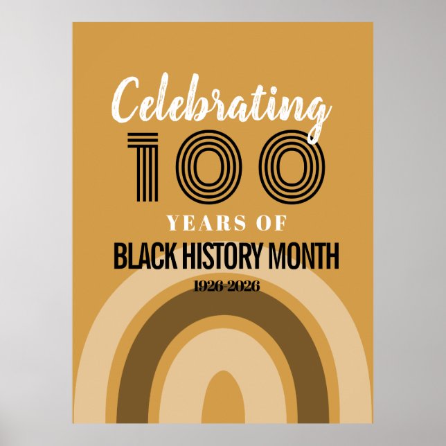 Póster Celebrating 100 Years Of Black History Month (Frente)