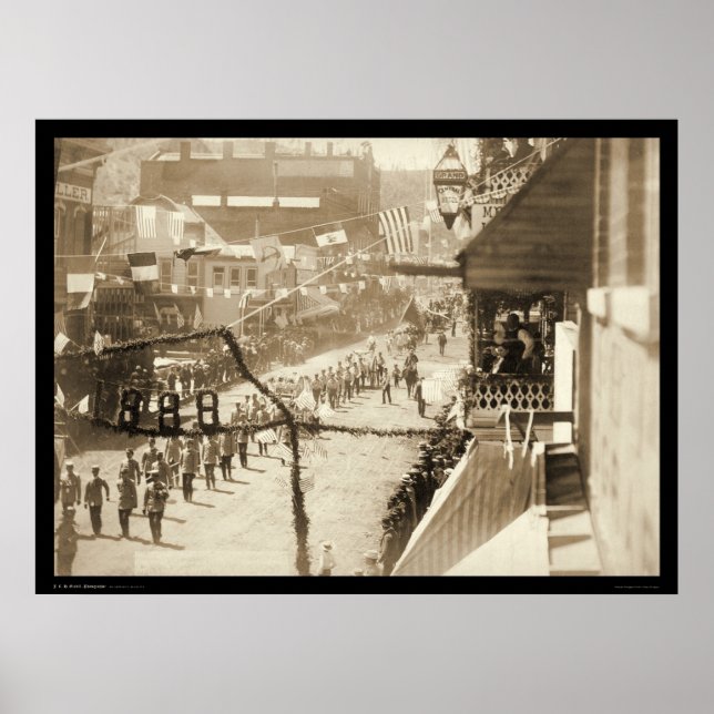 Póster Celebrating a Stretch of Railroad Deadwood SD 1888 (Frente)