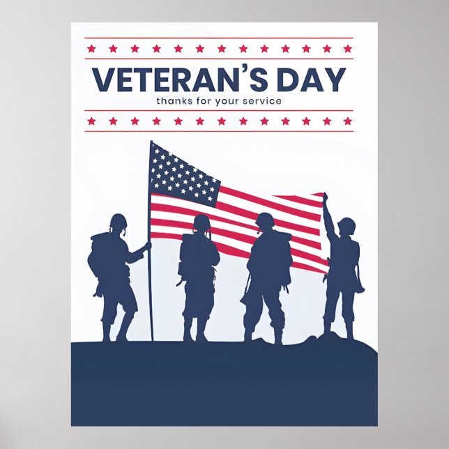 Póster Celebrating Heroes of America – Veterans Day 2025 (Frente)