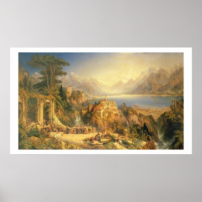 Póster Celebrating the Grape Harvest, Lake Orta, North It (Frente)