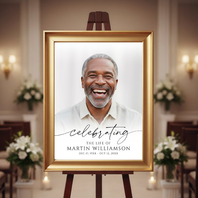 Póster Celebrating the Life of Name Photo Script Memorial (Subido por el creador)