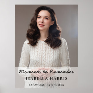 Póster Celebration of Life Memorial Photo Poster
