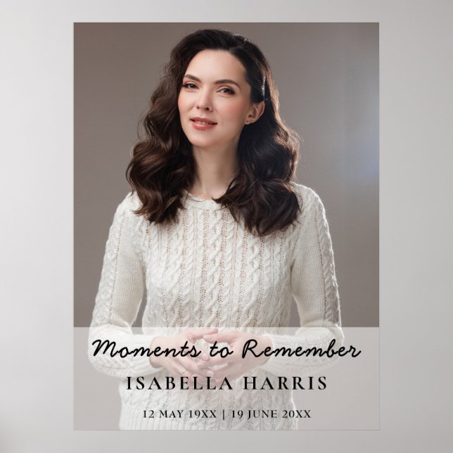 Póster Celebration of Life Memorial Photo Poster (Frente)