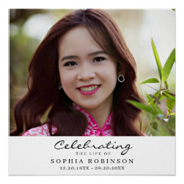 Póster Celebration of Life Photo Funeral Memorial Welcome