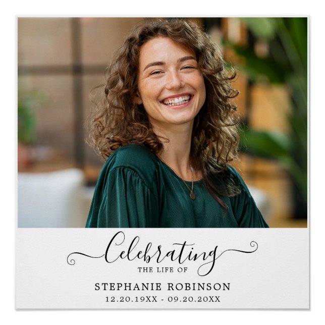 Póster Celebration of Life Photo Funeral Welcome  (Anverso)