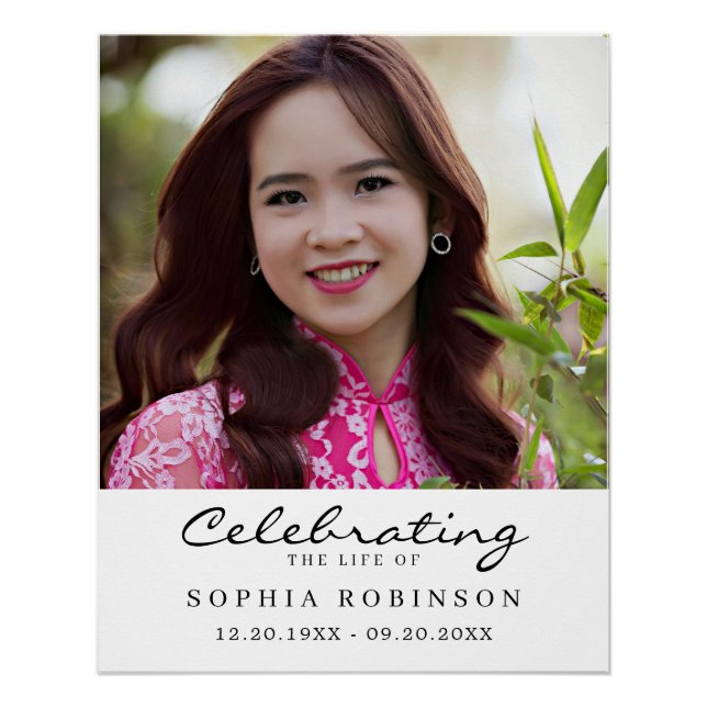 Póster Celebration of Life Photo Memorial Keepsake (Anverso)