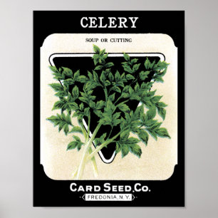 Póster Celery green Card Seed Co. Fredonia, NY Vintage