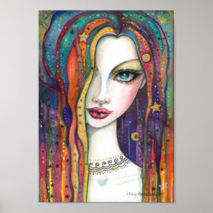 Póster Celestia Bohemian Celestial Girl por Molly Harriso