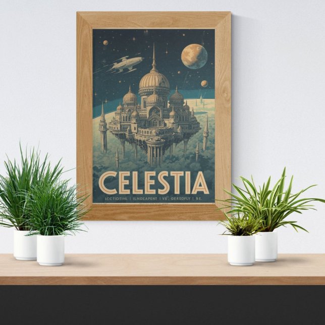 Póster Celestia: The City Among the Stars - Vintage Retro (Subido por el creador)