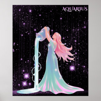 Póster Celestial Aquarius – Astrology Art
