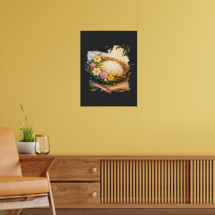 Póster Celestial Blooming Crown of Thorns 3D Papercut