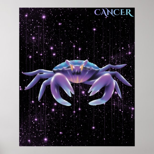 Póster Celestial Cancer – Astrology Art (Frente)