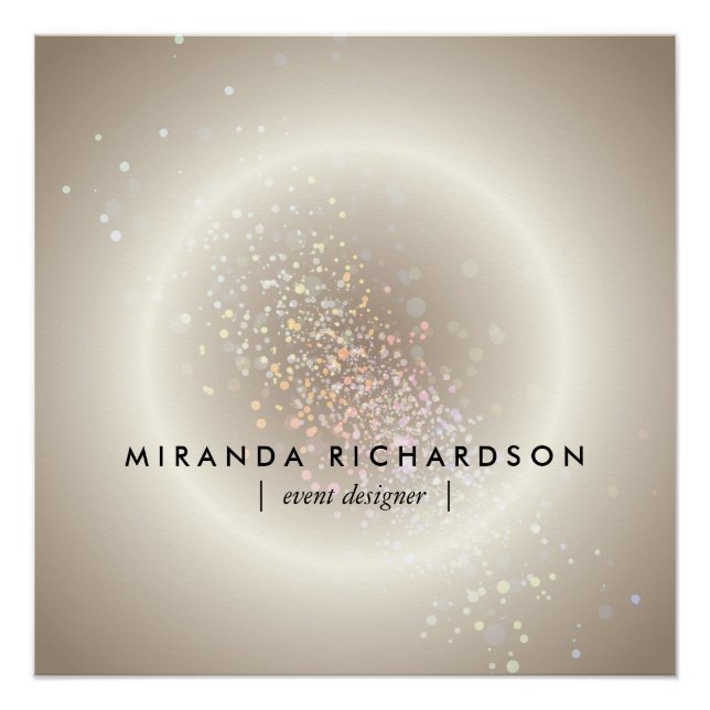 Póster Celestial Confetti Glow Gold (Anverso)