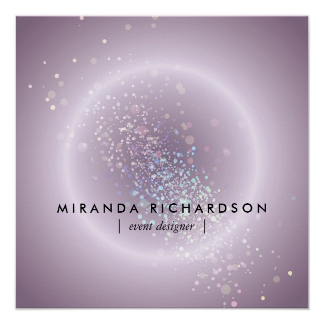 Póster Celestial Confetti Glow Purple (Anverso)