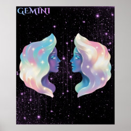 Póster Celestial Gemini – Astrology Art