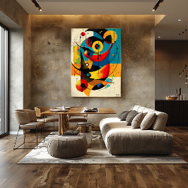 Póster Celestial Harmony – Mid-Century Geometric Flow Wal