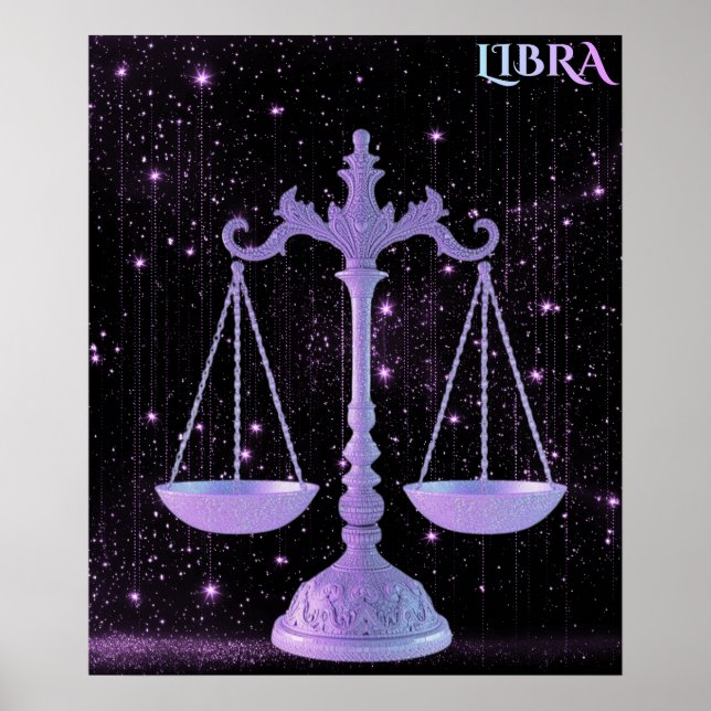 Póster Celestial Libra – Astrology Art (Frente)