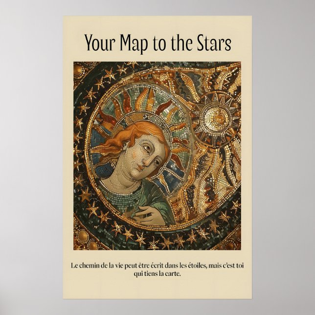 Póster Celestial Mosaic Art Print Sun & Star Mythology (Frente)