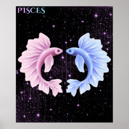 Póster Celestial Pisces – Astrology Art