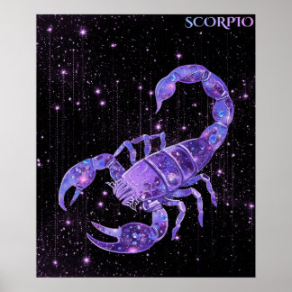 Póster Celestial Scorpio – Astrology Art