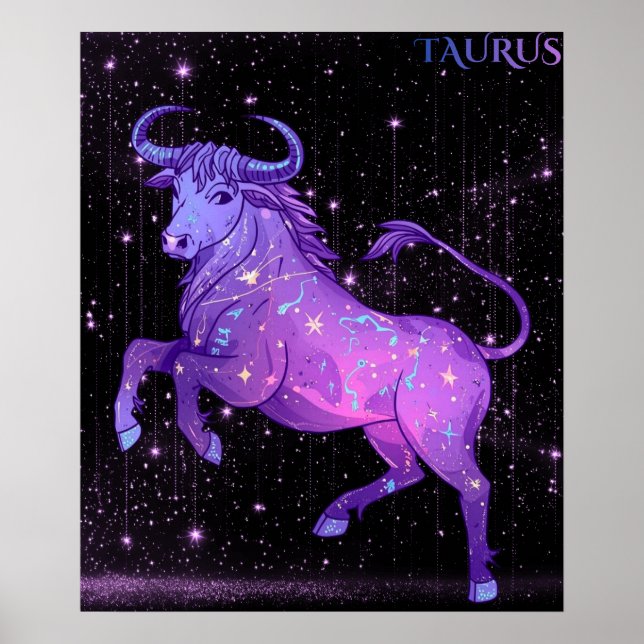 Póster Celestial Taurus – Astrology Art (Frente)