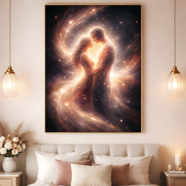 Póster Celestial Union – Abstract Cosmic Couple Art (Subido por el creador)