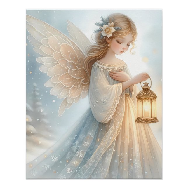 Póster Celestial Winter Angel Lantern of Comfort (Anverso)