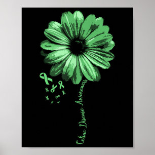 Póster Celiac Enfermedad Conciencia Cluten Warriten Bonit