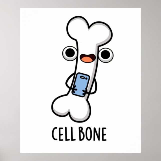Póster Cell Bone Funny Phone Pun (Frente)