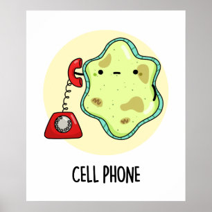 Póster Cell Phone Funny Biology Science Pun