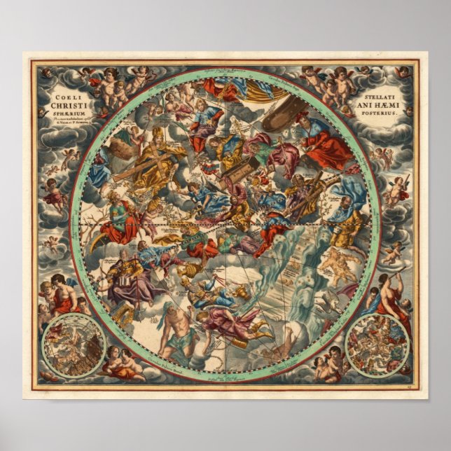 Póster Cellarius Andreas 1708 Harmonia Macrocosmica (Frente)