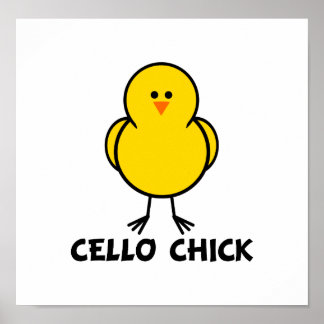Póster Cello Chick