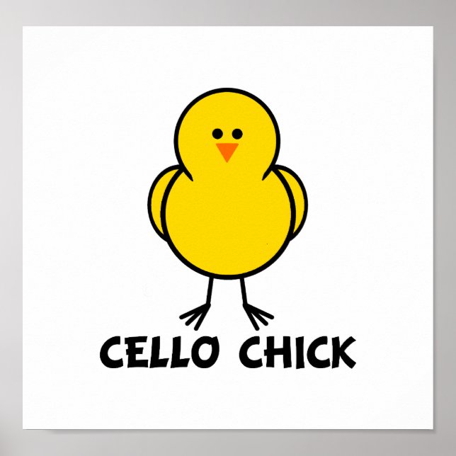 Póster Cello Chick (Frente)