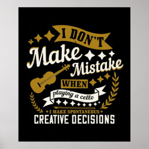 Póster Cello - No hago un error
