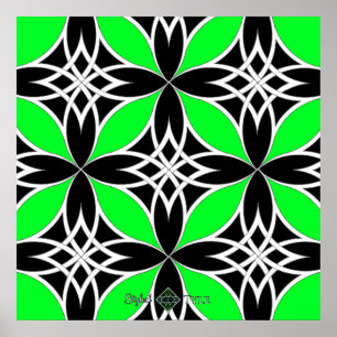 Póster Celta reflejado ( Flutterby Verde )