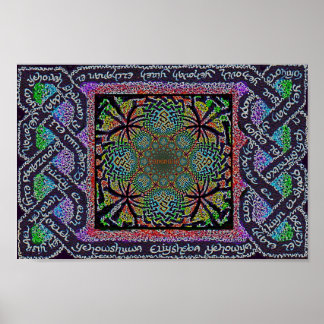 Póster Celtic Christian Hebrew names of YHWH knot